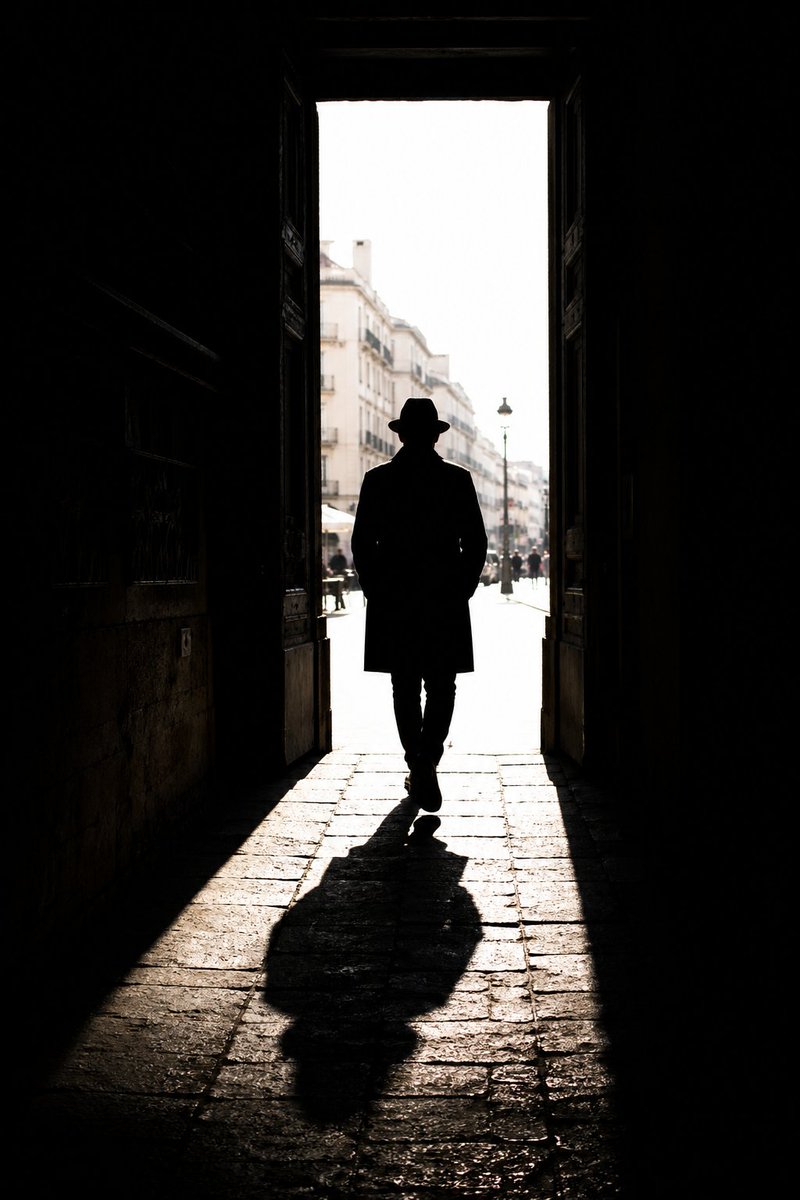 High Contrast Silhouette at Doorway