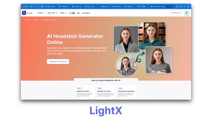 LightX: Top AI Headshot Generator 2025