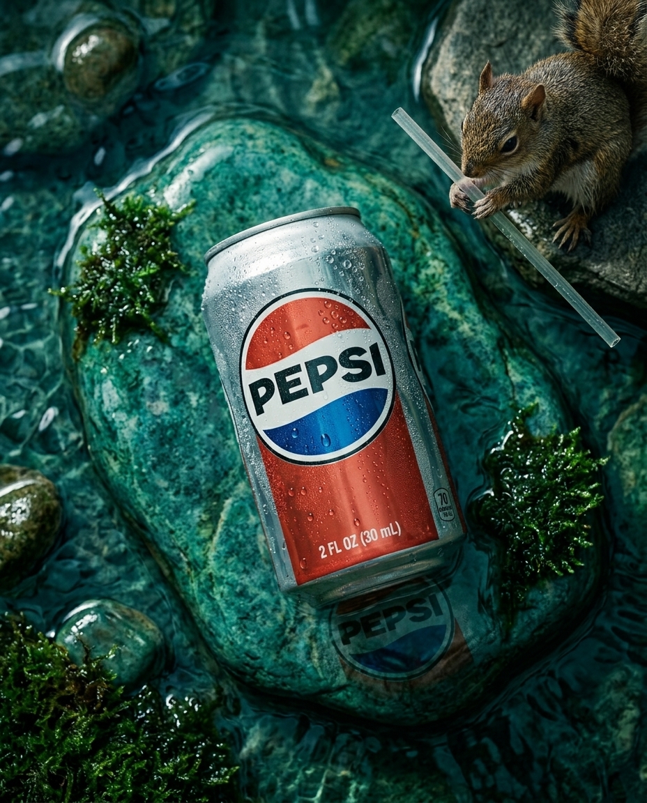 Luxurious Product Photo with Squirrel and Stone Scene
