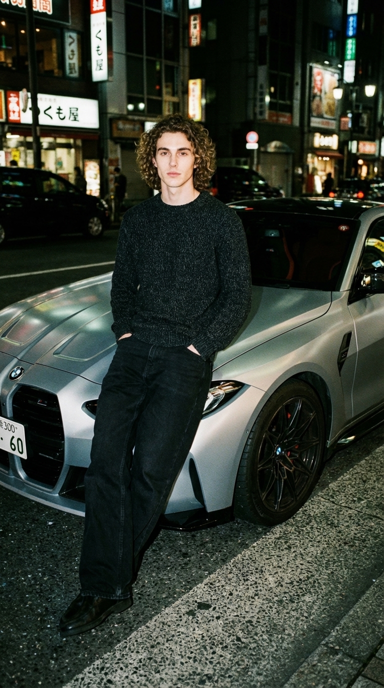 Night Street Portrait: BMW M4 & Moody Tokyo Vibe