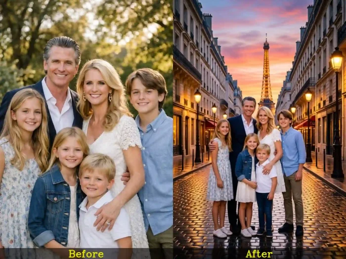 Paris Evening Family Photo Edit – Cinematic 8K Realism