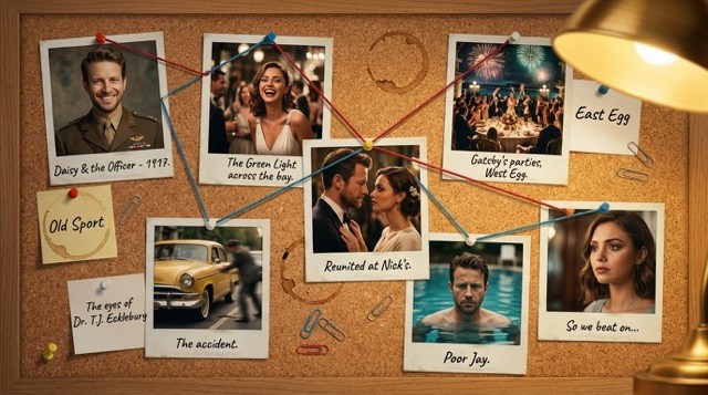 Polaroid Corkboard Storyboard AI Image Prompt