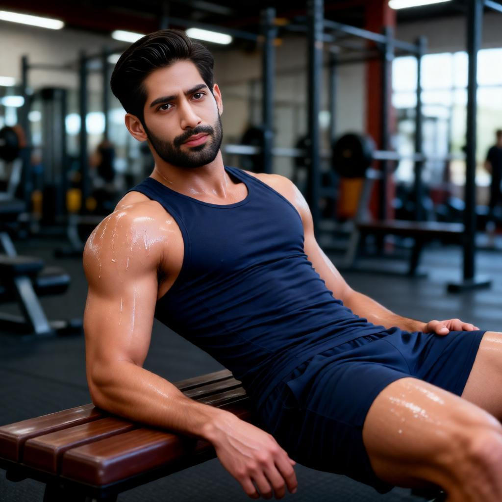 Real Gym Post‑Set Portrait: Natural Sweat & Emotion