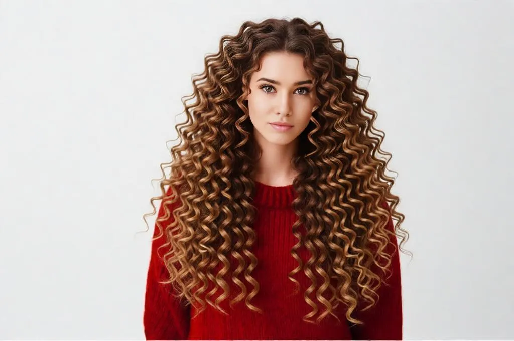 Realistic Long Curls Hairstyle AI Prompt