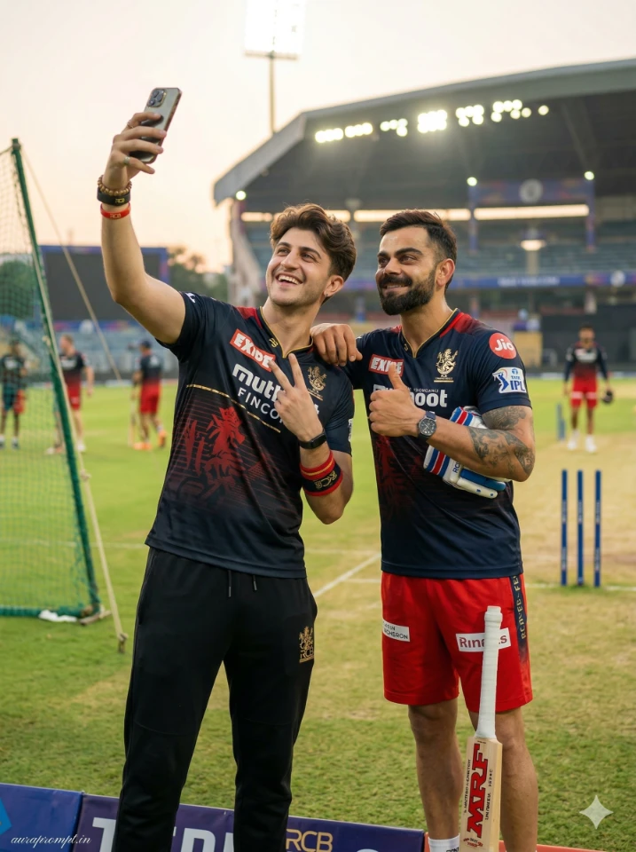 Realistic RCB Selfie with Virat Kohli Earley