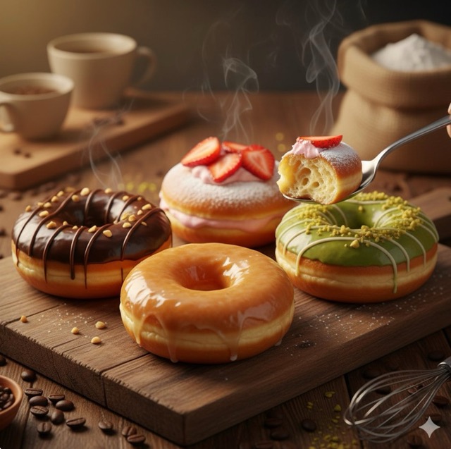 Ultra-Realistic Donut Food Photography