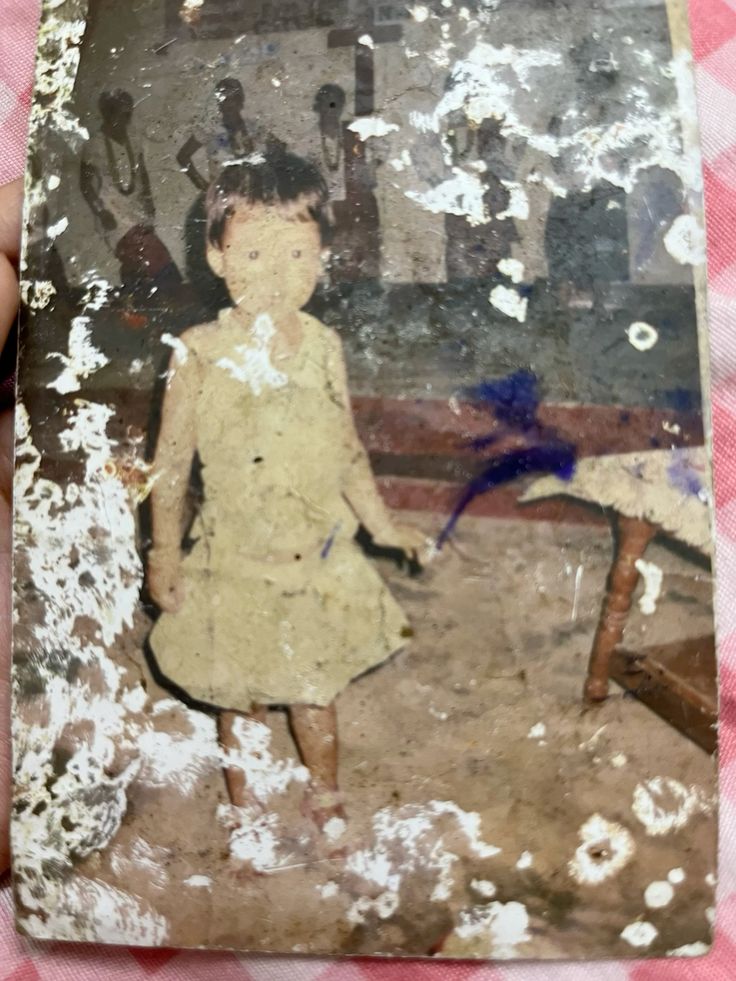 Vintage Chinese Girl Portrait Restoration