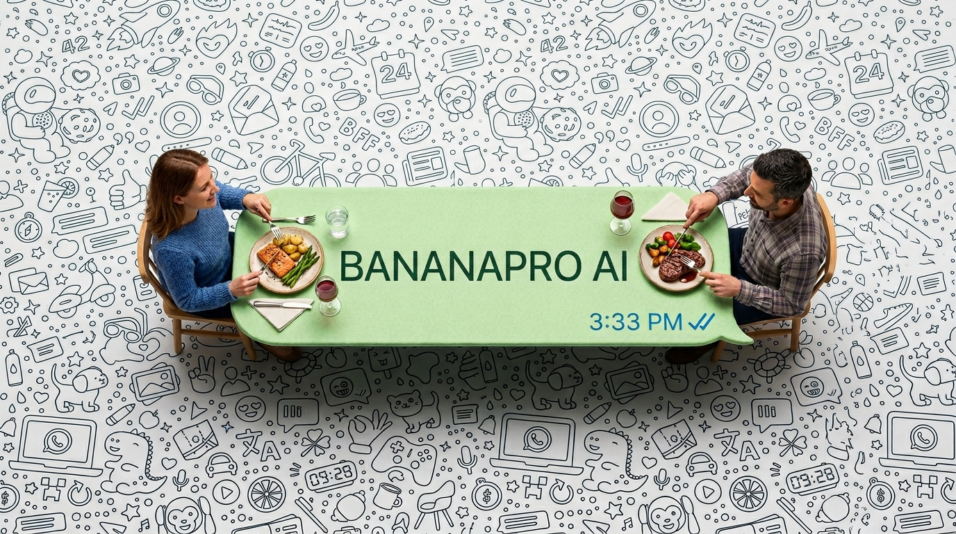 WhatsApp Speech Bubble Dining Table Macro Photo