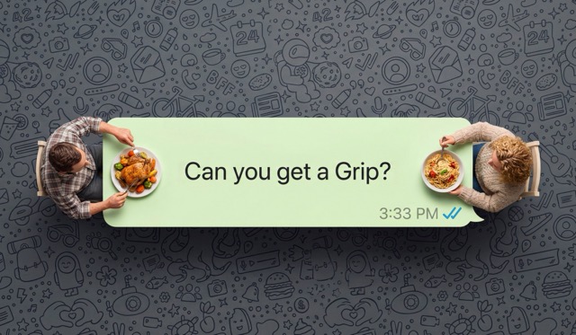 WhatsApp Speech Bubble Dining Table Macro Photo