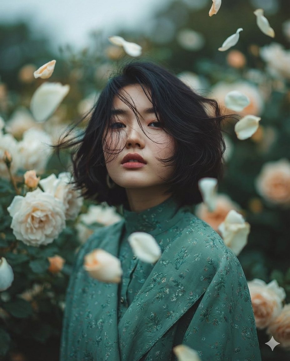 AI Prompt for Dreamy Fine-Art Portrait with Ethereal Garden Background