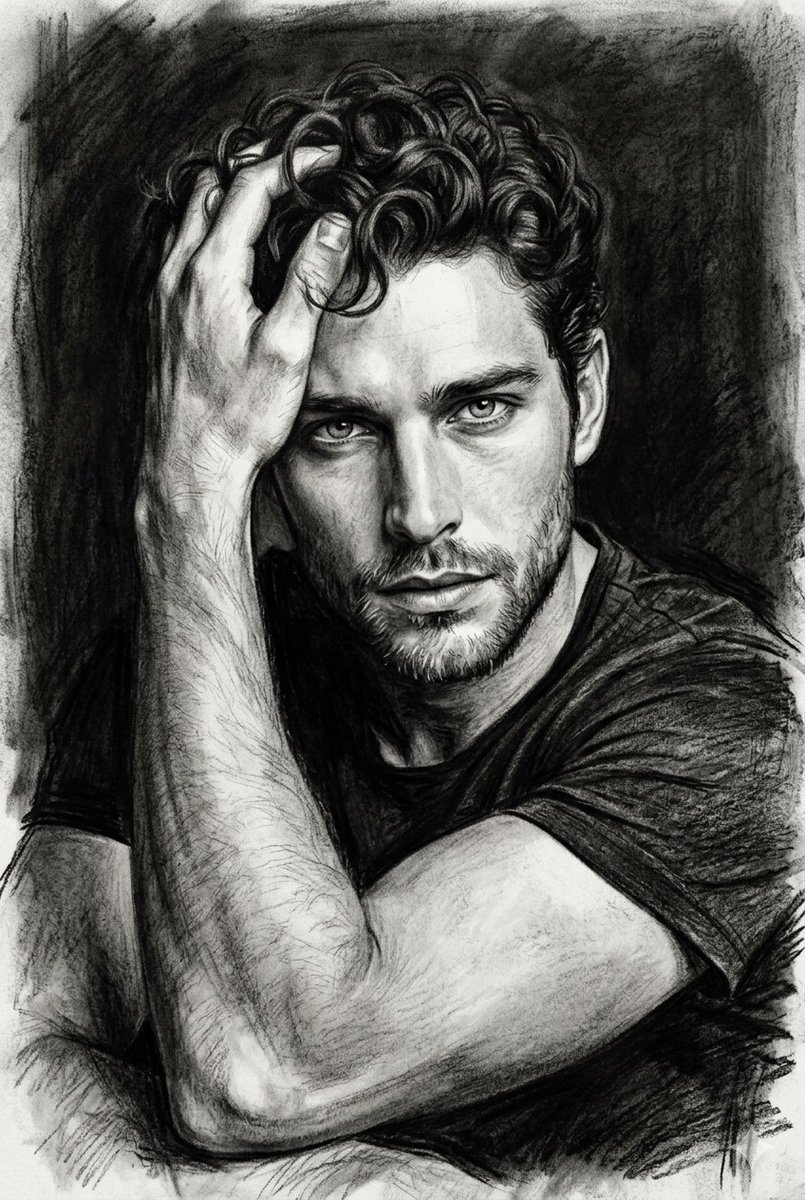 AI Prompt for Realistic Charcoal Pensive Portrait Art