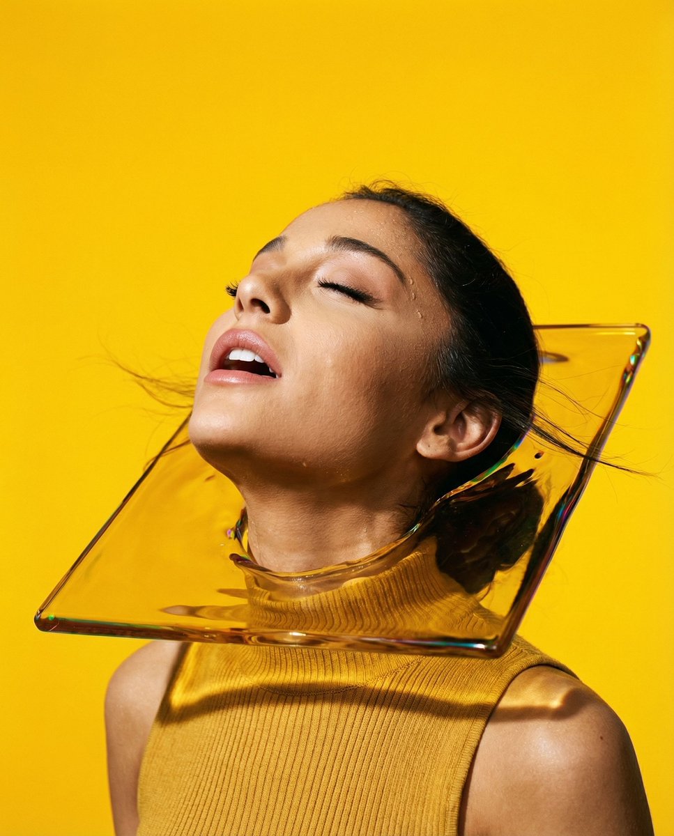 AI Prompt for Surreal Dream Portrait with Golden Glow