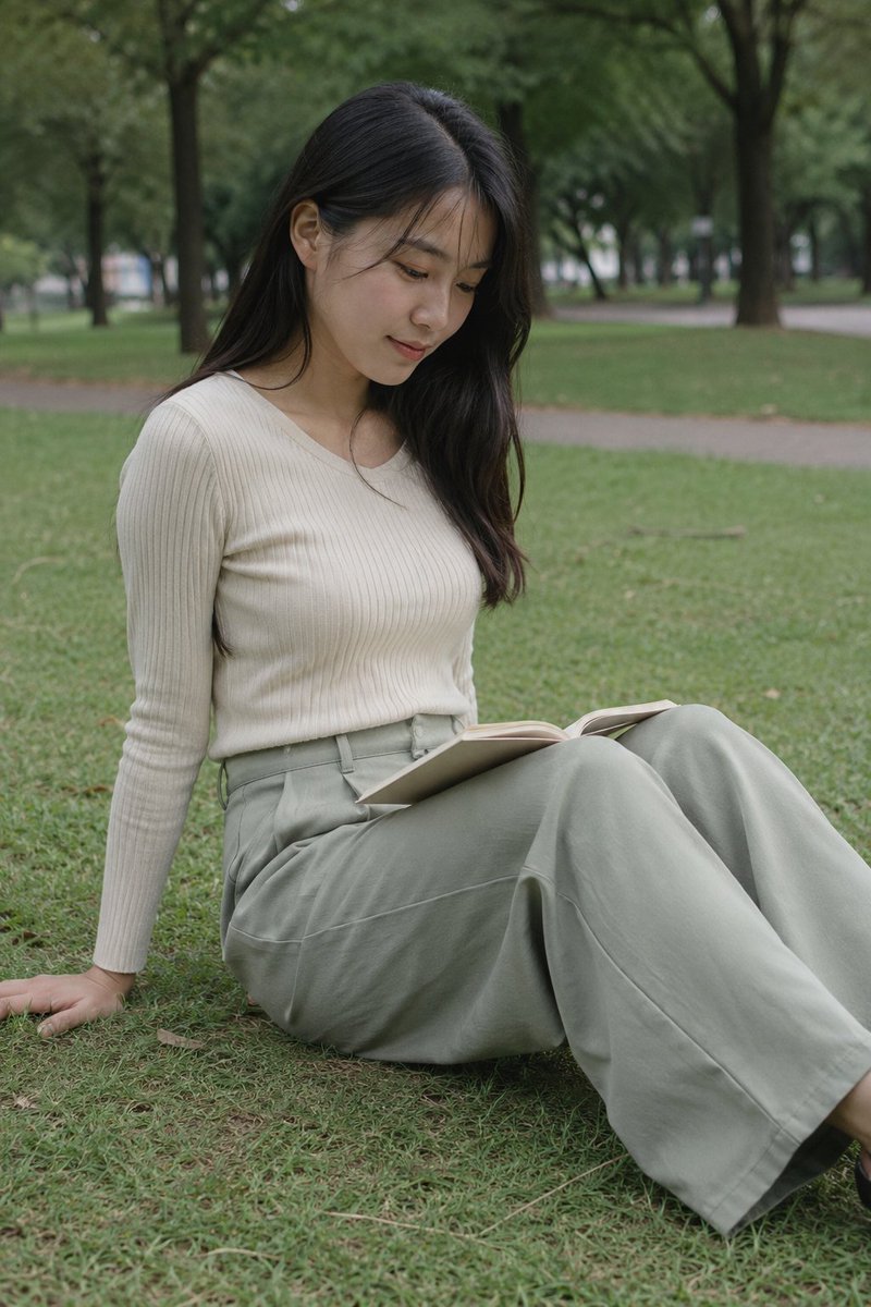 AI Prompt for Realistic Park Portrait with Subtle Lighting