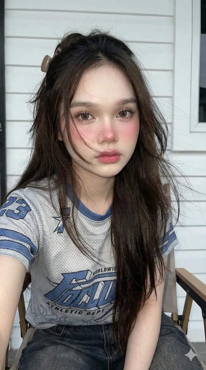 AI Prompt for Y2K Flash Portrait with Face-Locked Girl in a White Background
