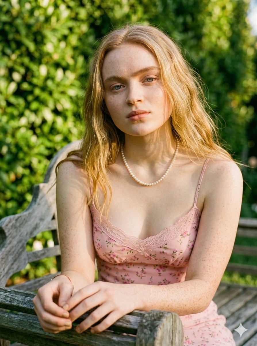 AI Portrait Prompt: Vibrant Redhead in Golden Hour Light