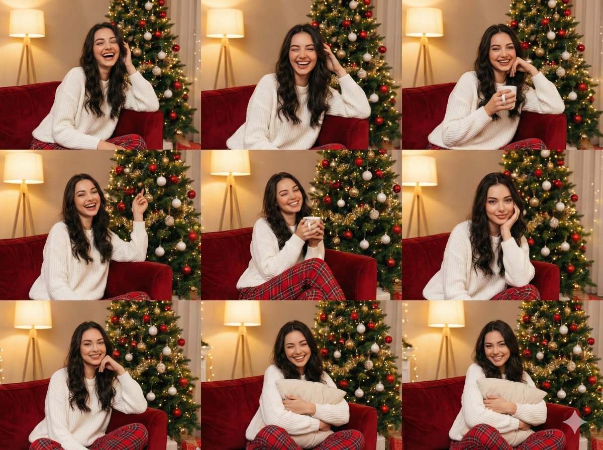 AI Prompt for 3x3 Christmas Collage