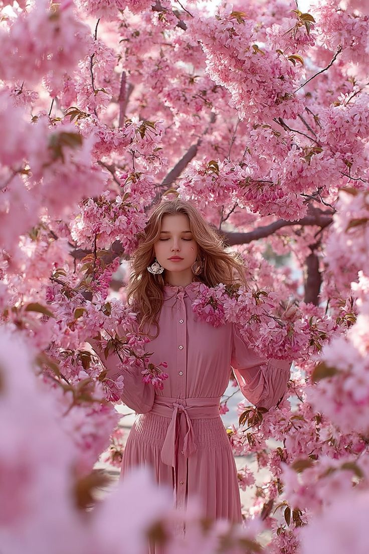 AI Prompt for Cinematic Portrait under Cherry Blossoms with Softlighting