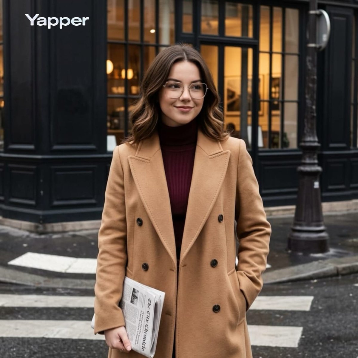 AI Prompt for Cinematic Street Photography Portrait of Young Woman