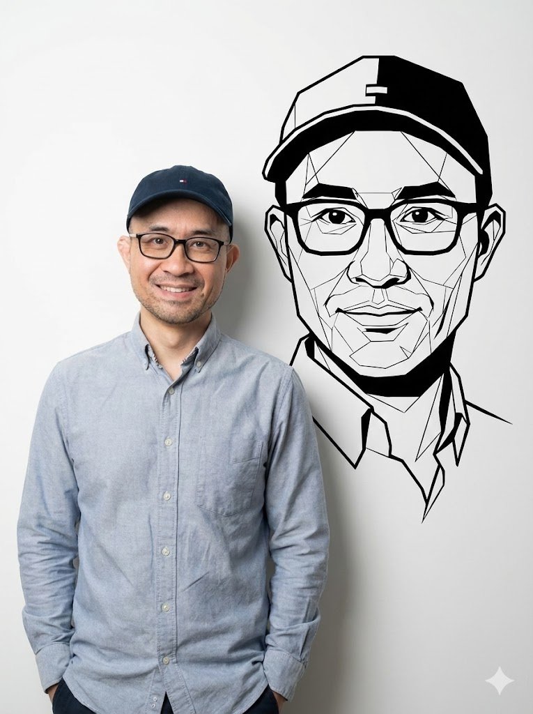 AI Prompt for Generating Realistic Half-Body Portraits with Vector Overlays