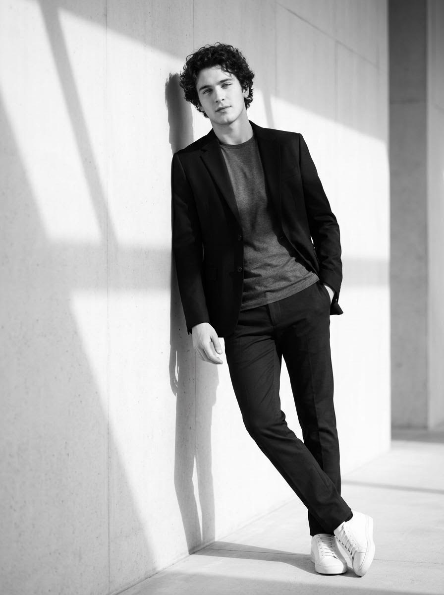 AI Prompt for High-Contrast Cinematic Black and White Portrait Photography