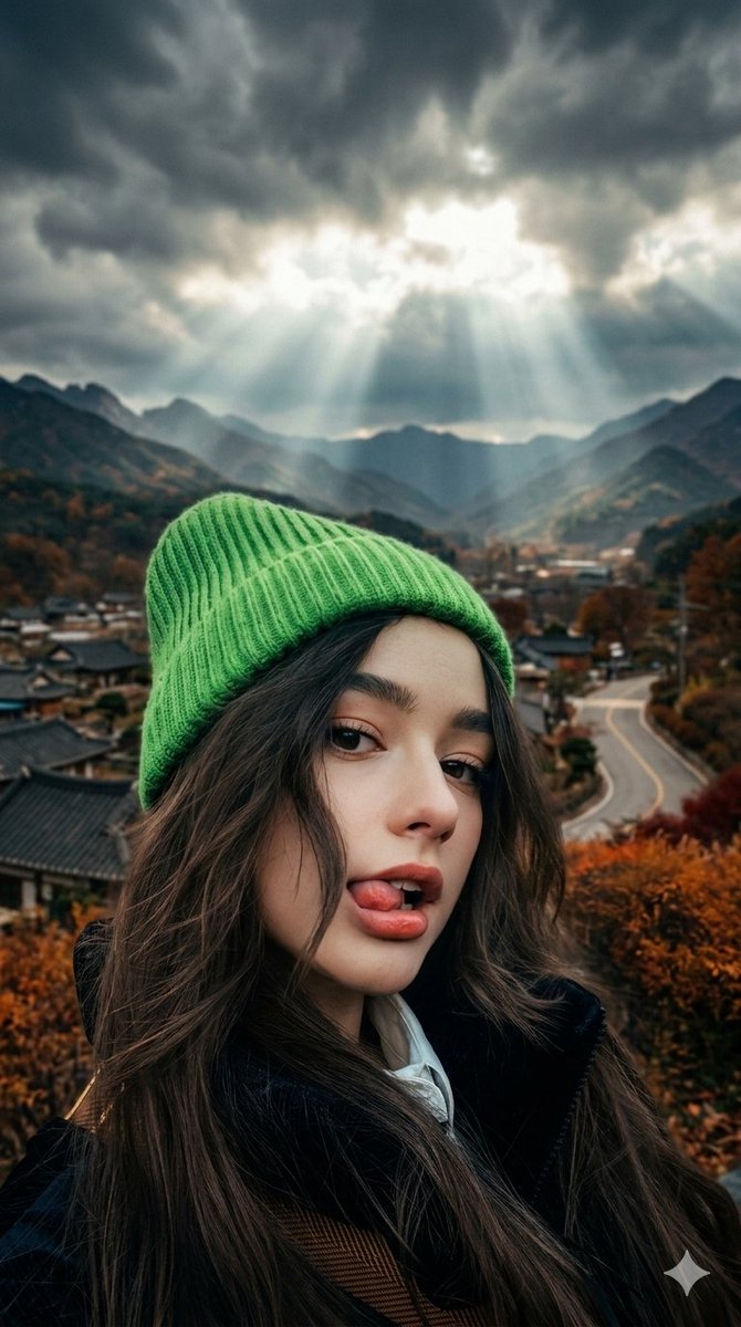 AI Prompt for Ultra-Realistic Female Portrait with Neon Beanie and K-Drama Aesthetic
