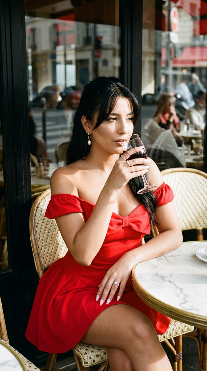 AI Prompt for Ultra-Realistic Parisian Cafe Portrait with Face Lock