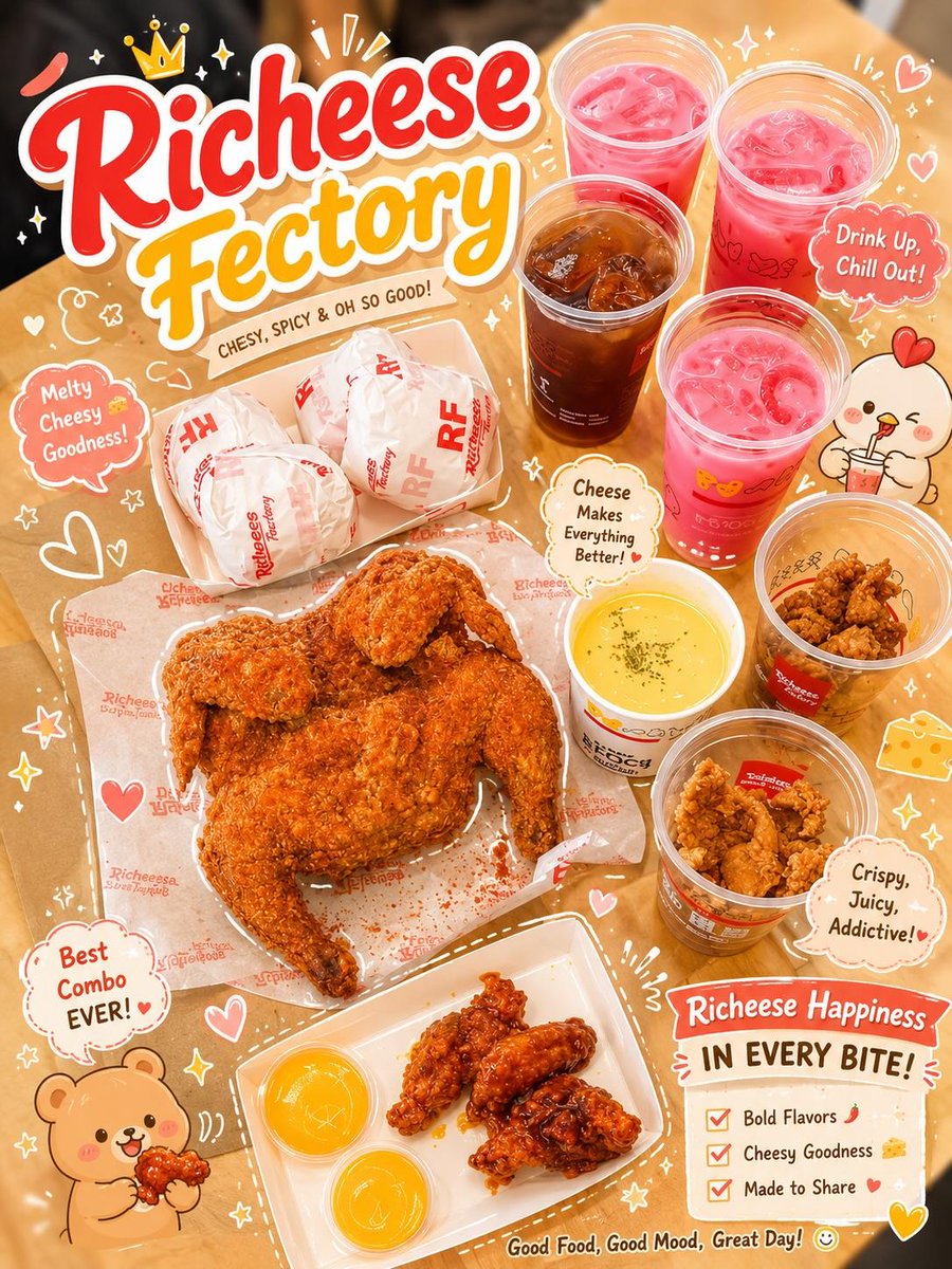 AI Prompt for Kawaii Food Advertisement Poster