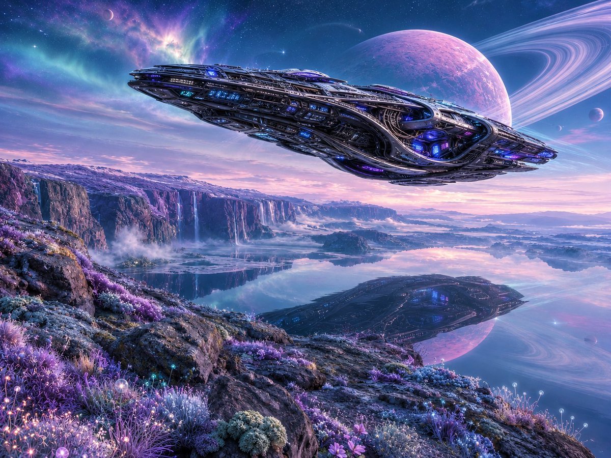 AI Prompt for Epic Sci-Fi Spacecraft Landscape