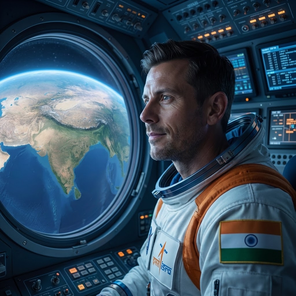 Astronaut in Indian Spacesuit