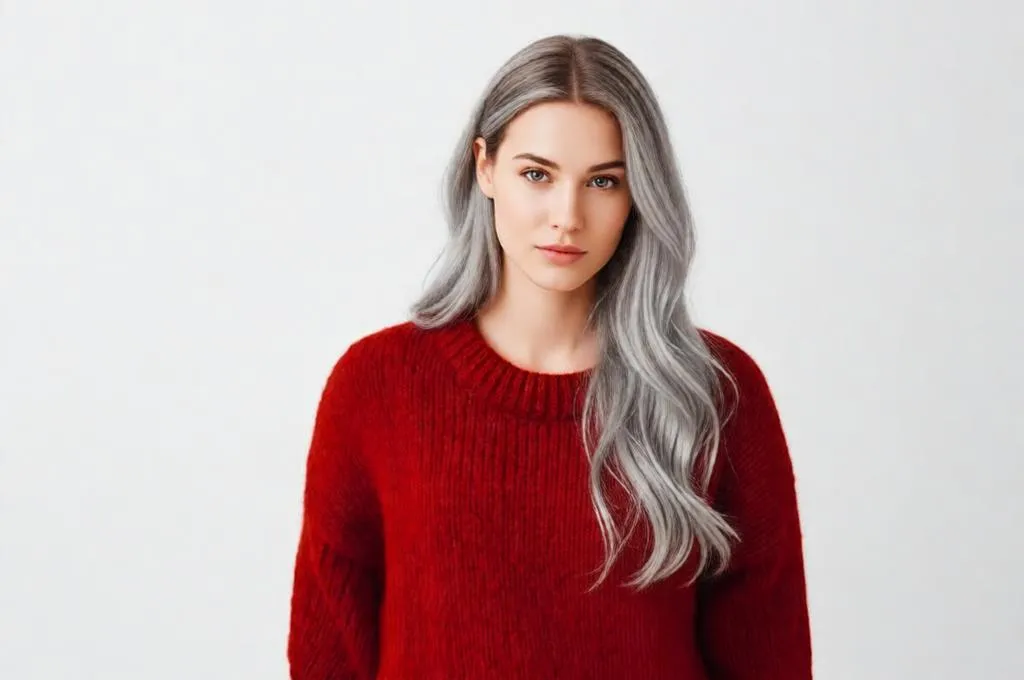 AI Hairstyle Change: Ash Grey Modern Style