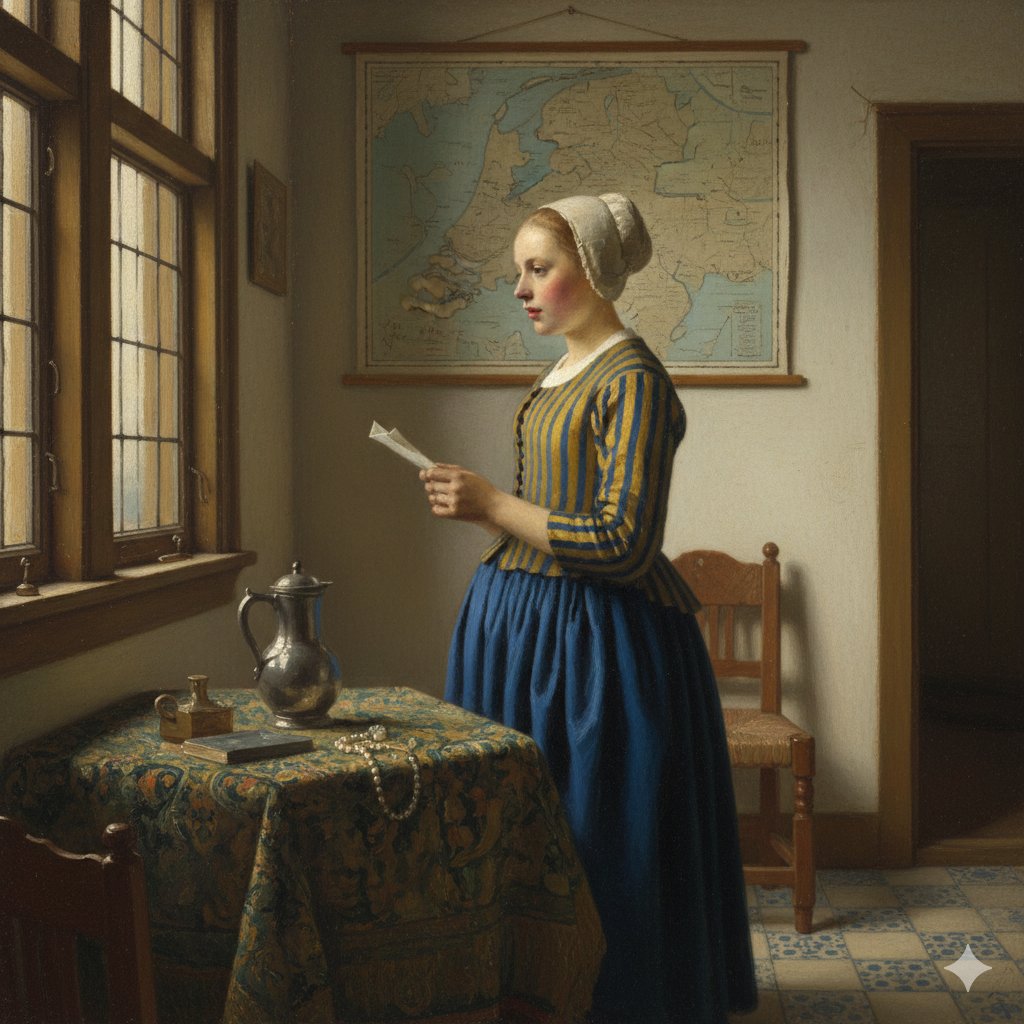 AI Prompt for Oil Painting in the Style of Johannes Vermeer