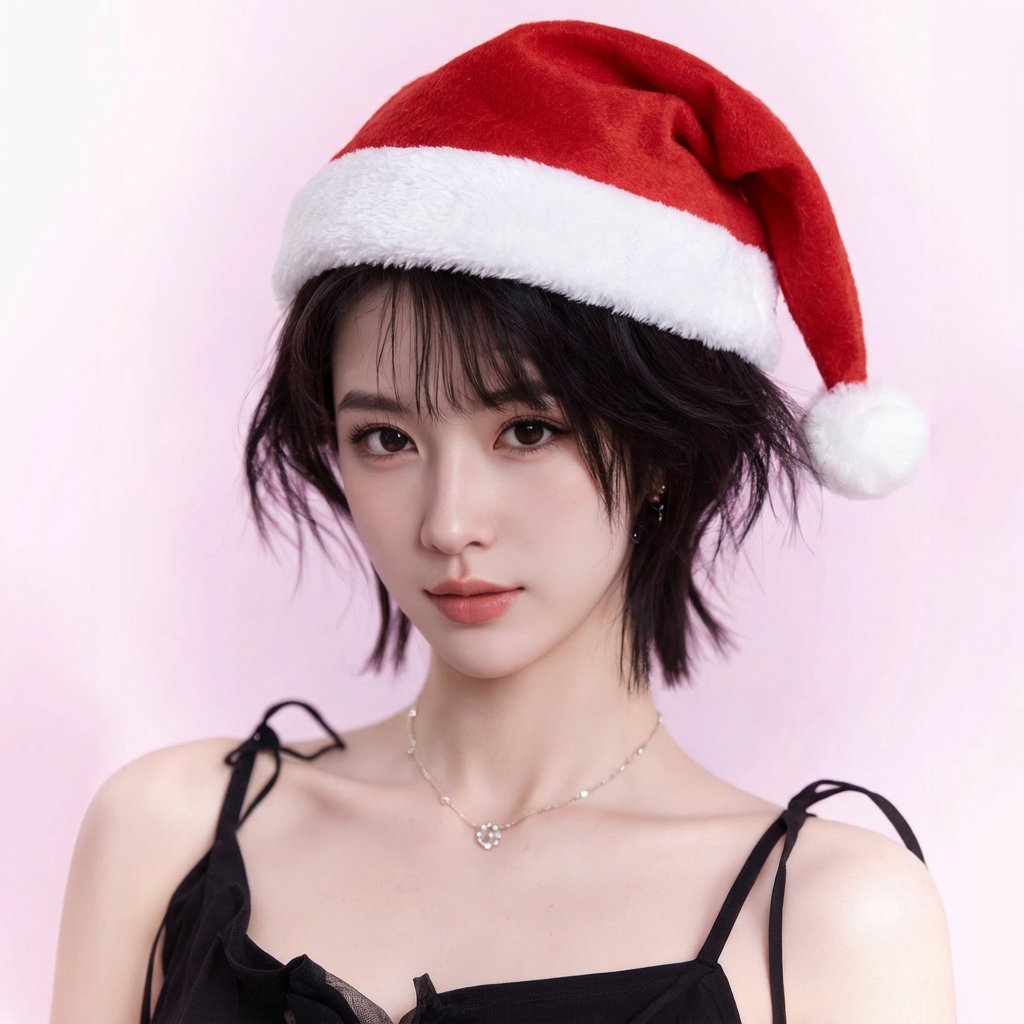 AI Prompt for Santa Hat Avatar Image