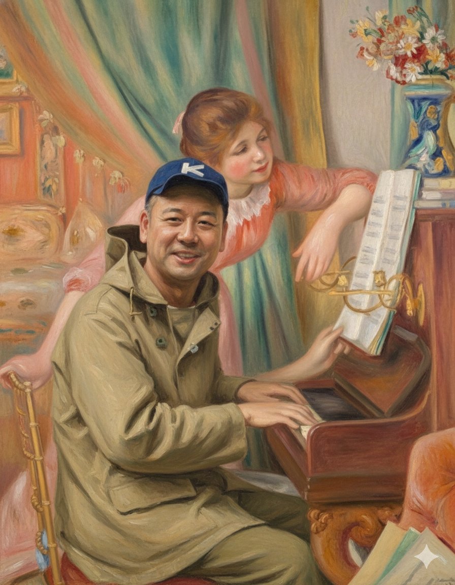 Transform Photo into Renoir's Piano Girls Style