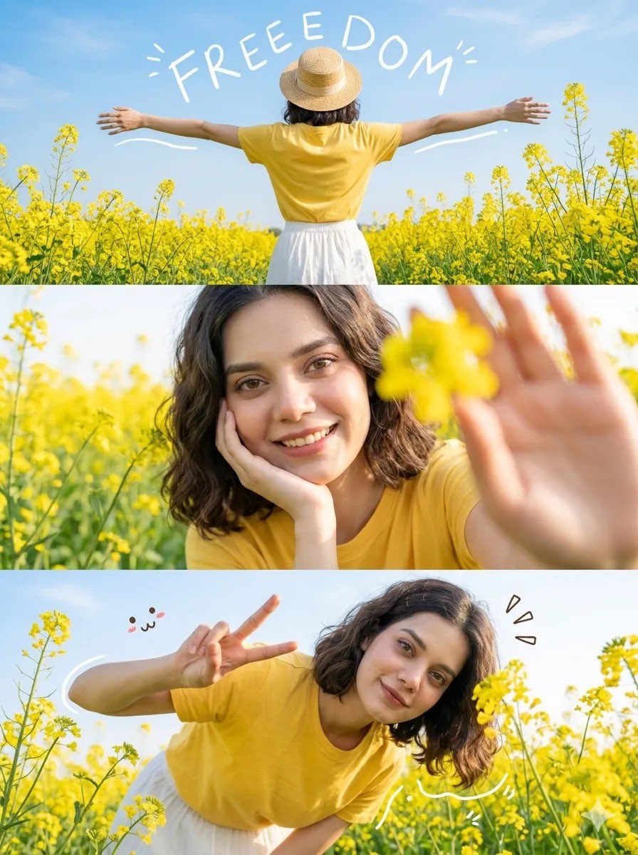 AI Prompt for Cheerful Flower Field Photography