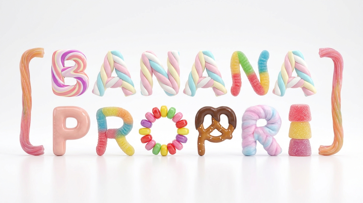3D Kawaii Candyland Alphabet Typography Art