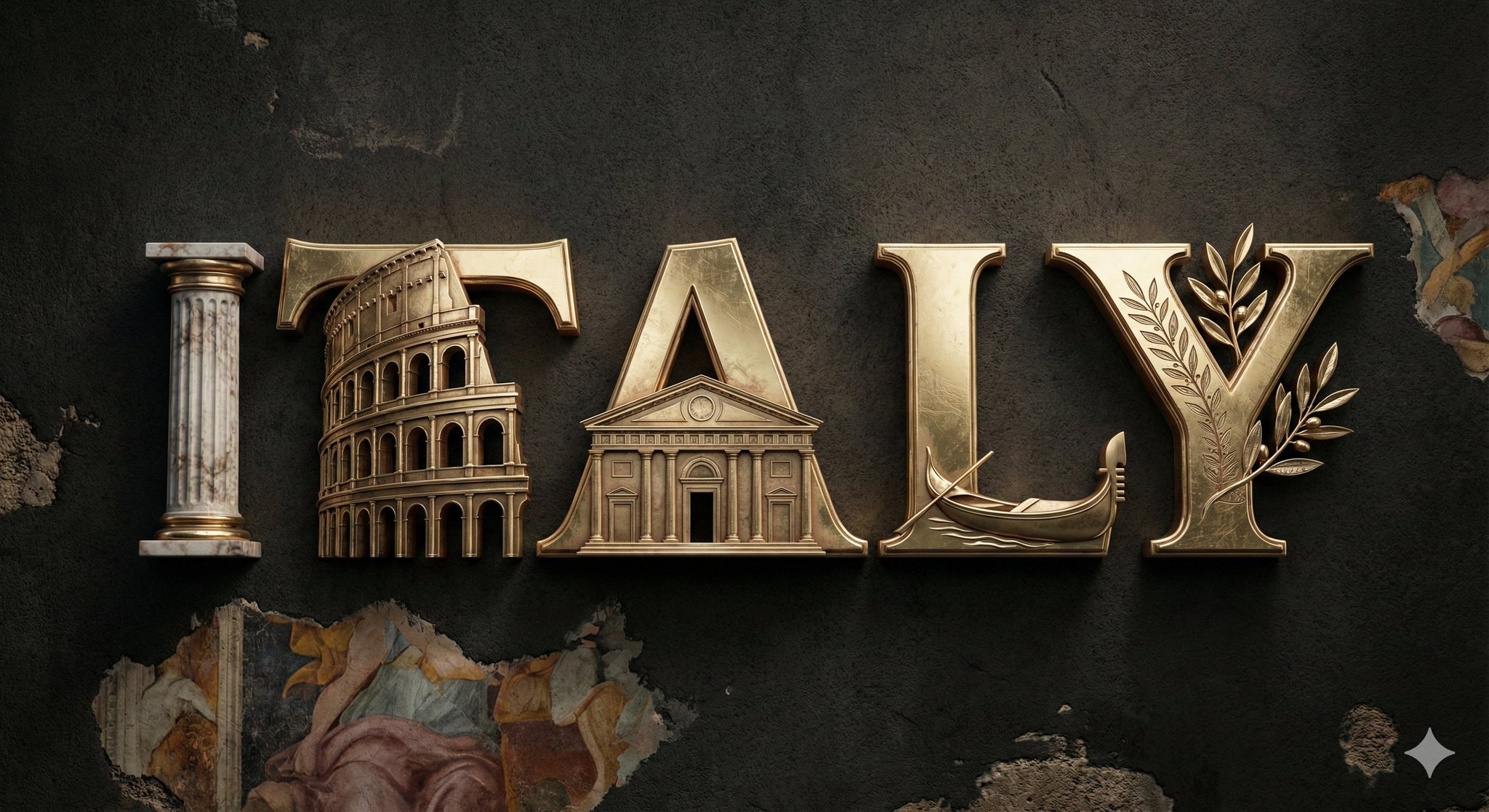 3D Metallic Typography Design for Country Name