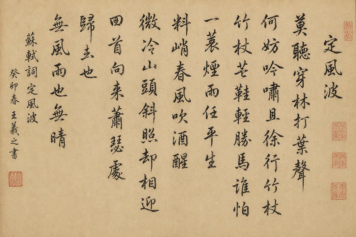 AI Prompt for Chinese Calligraphy Art on Vintage Paper