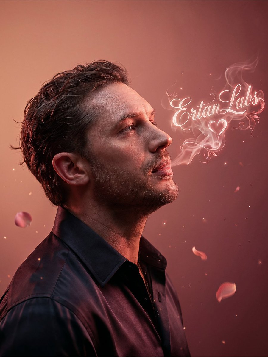 AI Prompt for Cinematic Smoke Calligraphy Portraits with Warm Lighting
