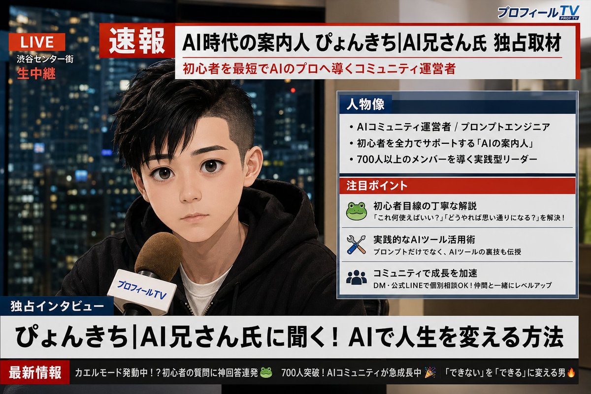 AI Prompt for Creating AI-Generated Social Media Profile News Broadcast Transformations