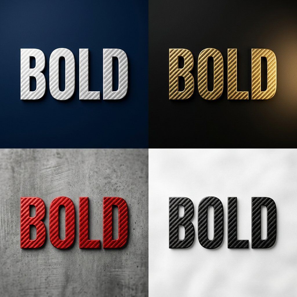 AI Prompt for Minimalist Carbon Fiber Typography Designs