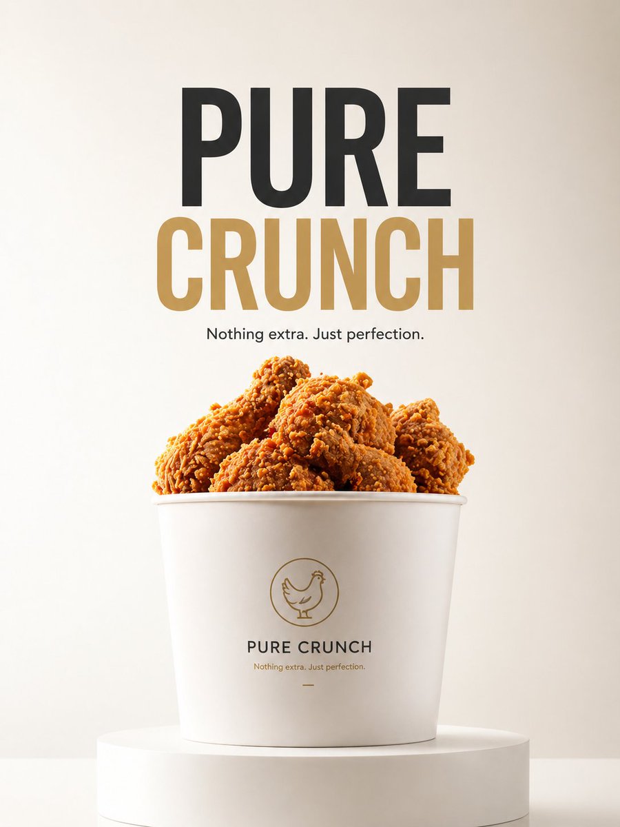 AI Prompt for Minimalist Food Ad with Clean Typography