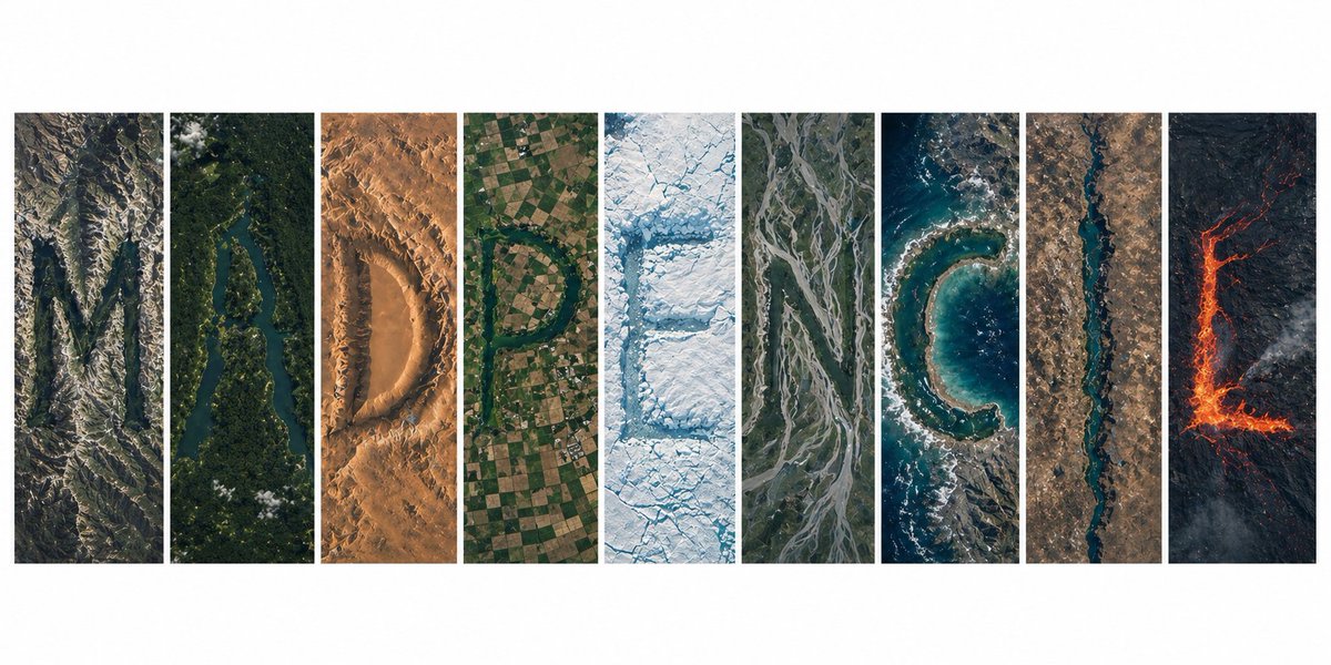 AI Prompt for Organic Topography Typography Satellite Map