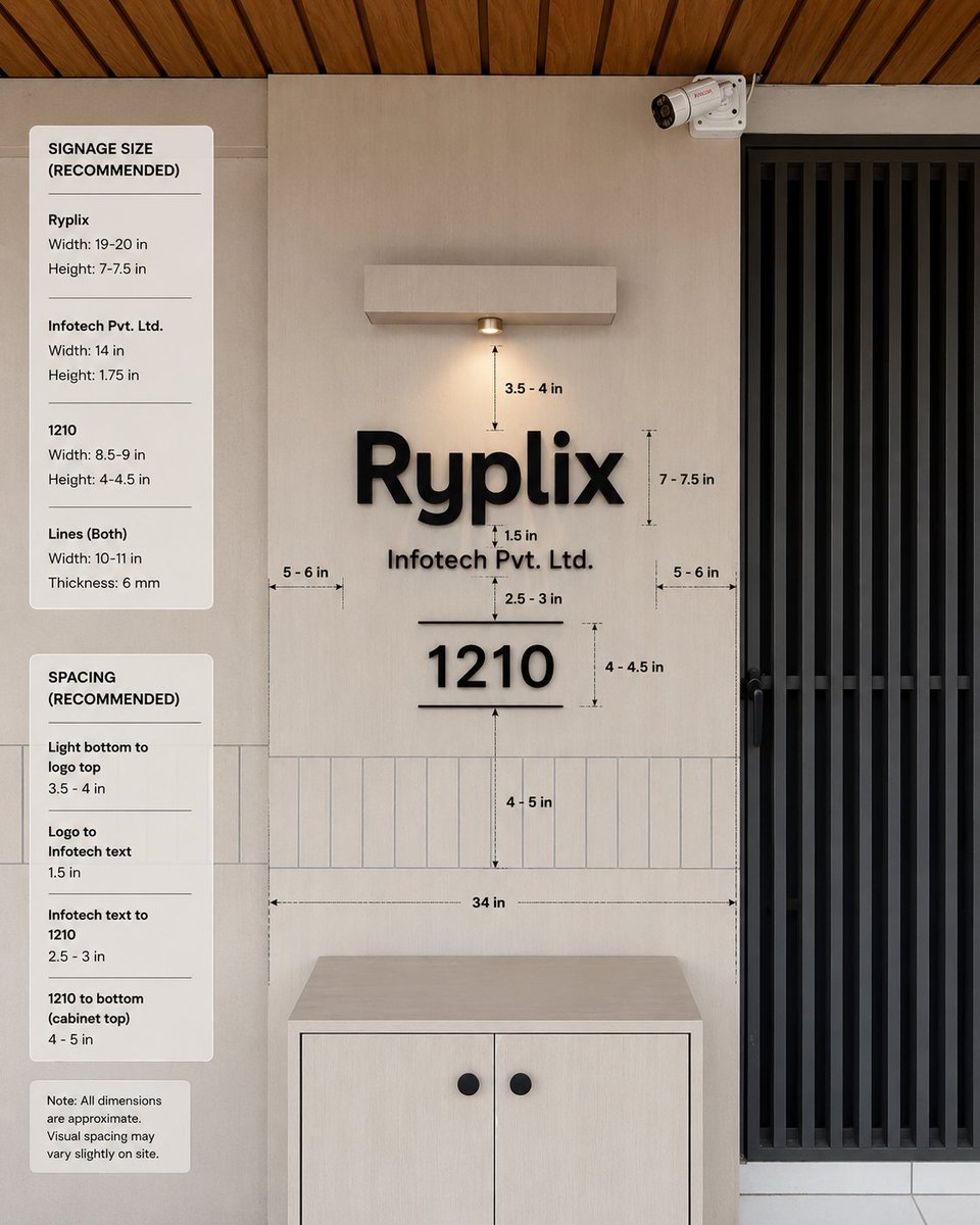 AI Image Prompt for Office Entrance Signage Motion Graphics