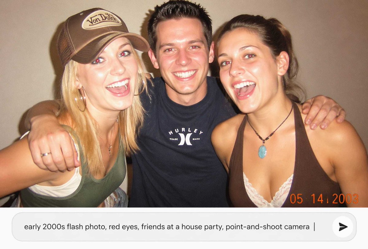 AI Prompt for Early 2000s Retro Party Photo