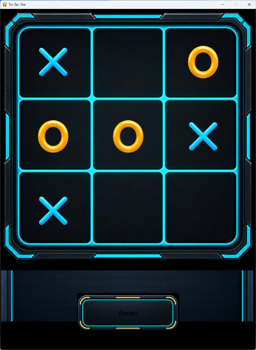 AI Prompt for Futuristic Cyberpunk Tic-Tac-Toe Game UI Design