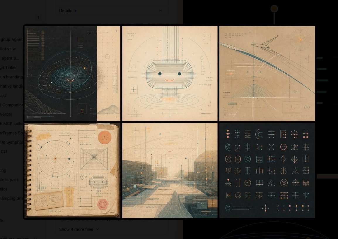 AI Prompt for Futuristic Design Board with Minimalist Retro Vibe