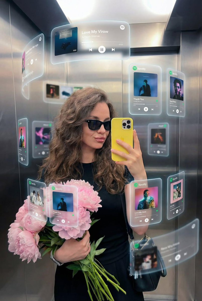 AI Prompt for Hypnotic AR Spotify Visuals: Augmented Reality Music Player Concept