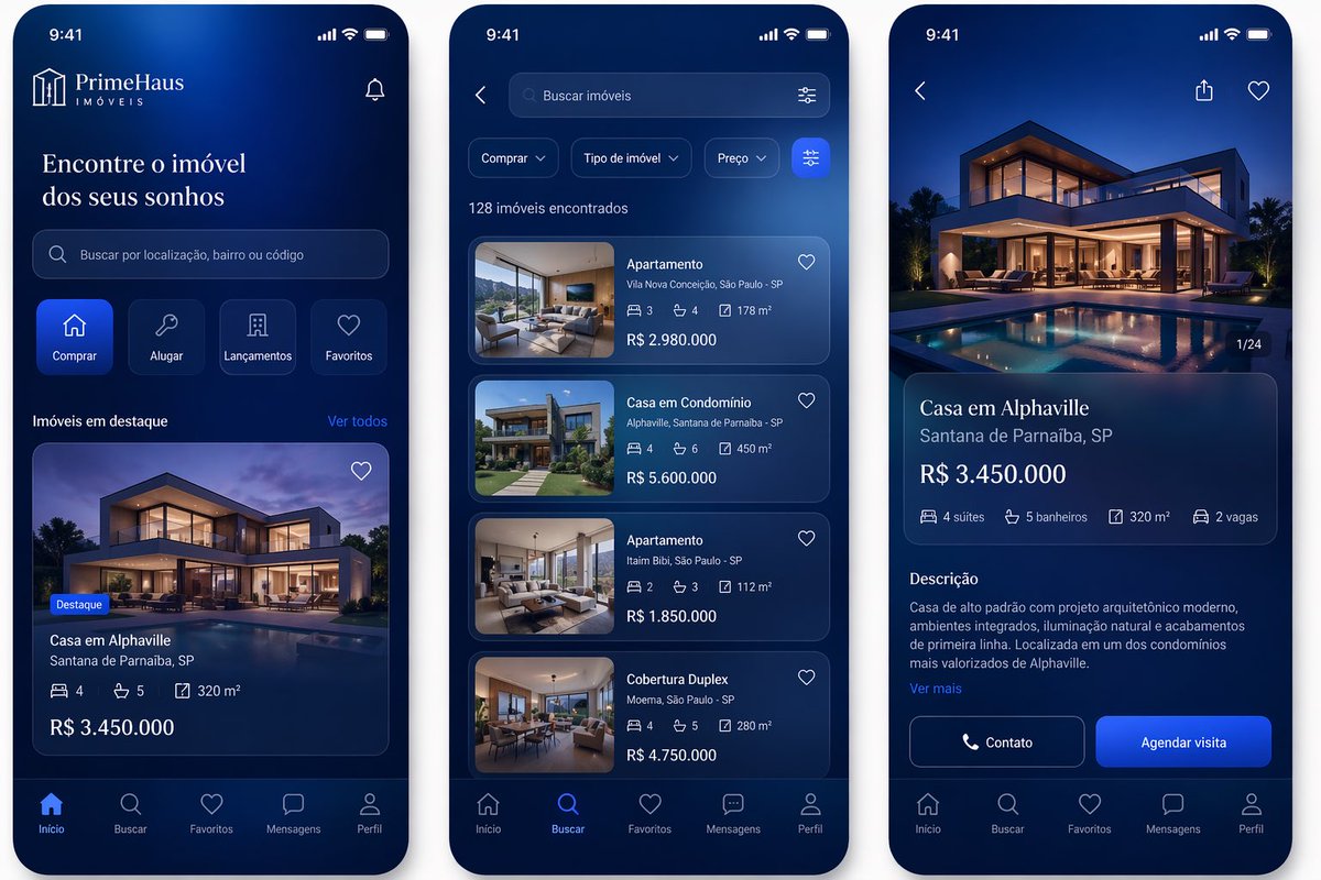 AI Prompt for Luxury App UI Design - Polished Mobile Concept