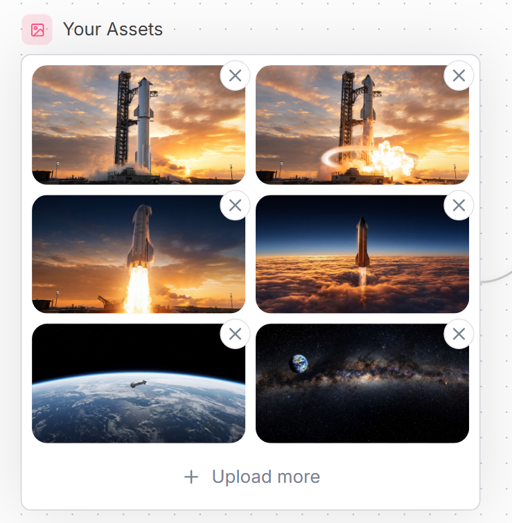 AI Prompt for Minimalist Space Asset Gallery Mockup
