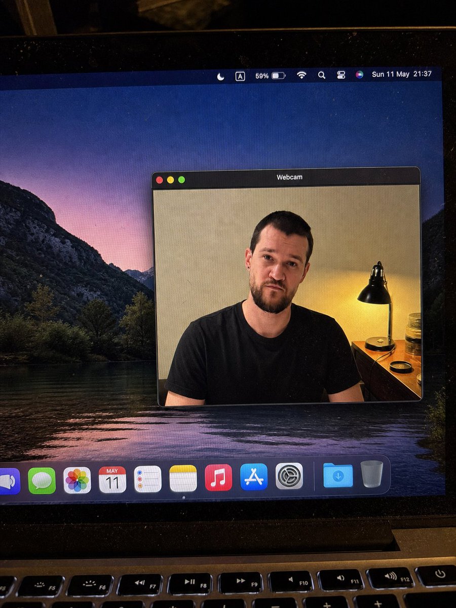 AI Prompt for Realistic MacBook Screen with Blurred Face